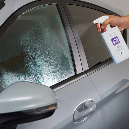 spraying Autoglym Fast Glass on car window