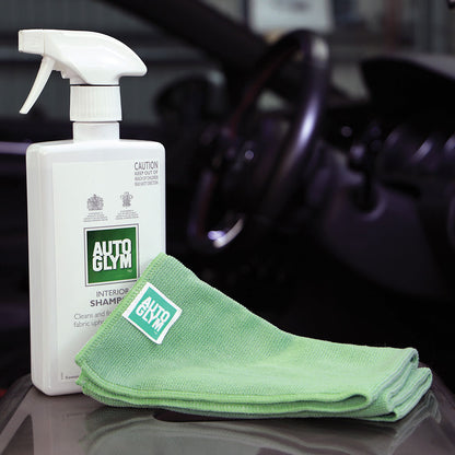 Autoglym interior microfibre with interior shampoo bottle