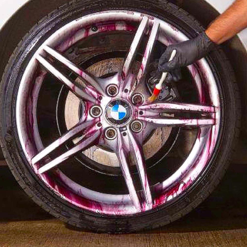 autoglym magma applied to car wheels