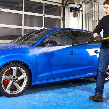 water blasting car exterior