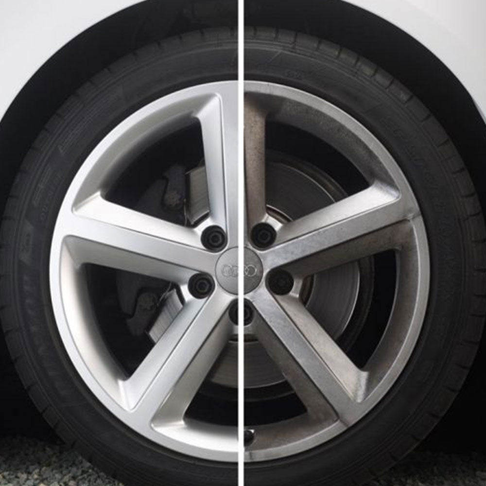 before and after using Autoglym Wheel Protector
