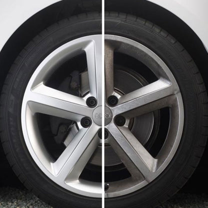 before and after using Autoglym Wheel Protector