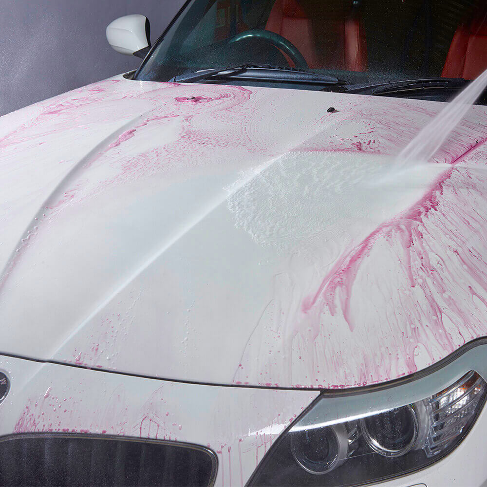 rinsing autoglym liquid clay off car