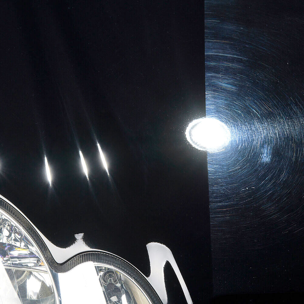 Autoglym Rapid Renovator Plus Finished Result on Black Vehicle Paintwork