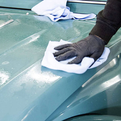 polishing autoglym express wax with soft cloth