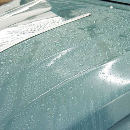 water beading on car exterior after applying express wax