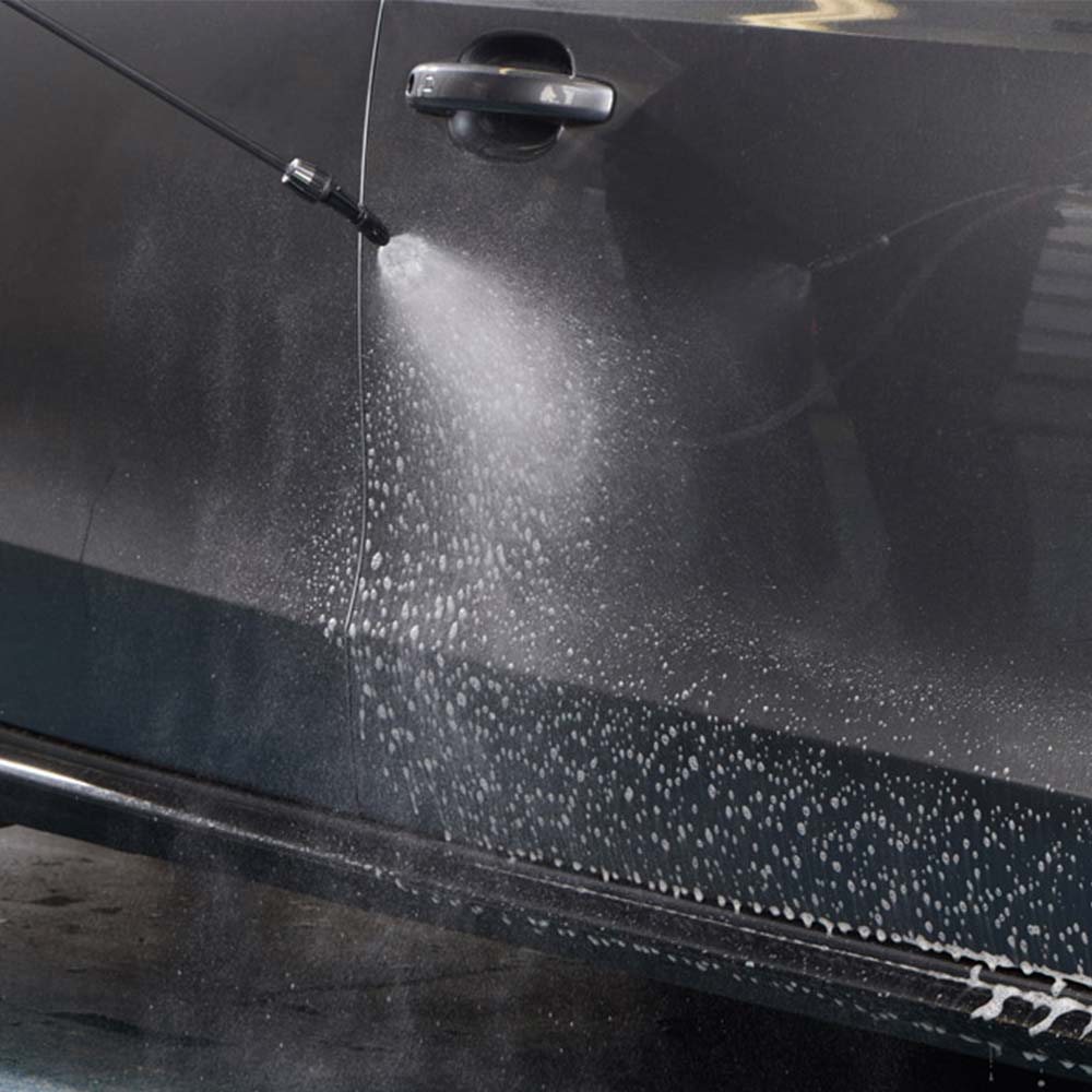 rinsing autoglym foaming tfr with water